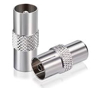 Bingfu Adattatore Cavo Antenna TV/SAT Connettore Coassiale TV Maschio a Maschio e Maschio a Femmina 75 Ohm Compatibile con Sistema Audio Radio FM