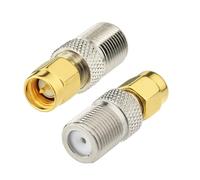 Bingfu Adattatore SMA Maschio a F Femmina per Antenna Radio DAB FM Connettore per Ricevitore Audio Video Radio FM AM DAB,2 pacchi