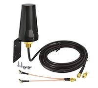 Bingfu Antenna 4G LTE Esterna SMA Maschio 5dBi Supporto Fisso Impermeabile con Cavo Separatore SMA-F a Doppio TS9-M Compatibile con GSM 3G 4G LTE Cellulare Router Passerella Modem Fotocamera Pista
