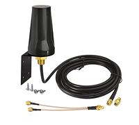 Bingfu Antenna 4G LTE per esterni, 5 dBi, impermeabile, supporto da parete con due connettori SMA cavo splitter compatibile con GSM 3G 4G LTE router gateway telecamera cellulare