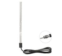Bingfu Antenna Auto Interna FM AM Amplificata Adattatore DIN | Supporto Adesivo per Parabrezza, Cavo 2 m, per Amplificatore Tuner Autoradio, Camper, Camion, Nautica Barca, Veicolare
