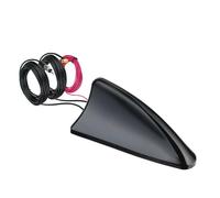 Bingfu Antenna Auto Pinna di Squalo Autoradio FM AM DAB, Alto Guadagno 9-16V Ampia Tensione, Impermeabile IP65, SMB DIN, per Sistemi Radio Digitali & Analogici di Camion, Camper, Furgone e Auto - Nero