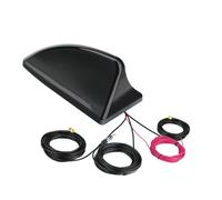 Bingfu Antenna Auto Pinna di Squalo AutoRadio FM AM DAB + GPS BeiDou GNSS, LNA 28dB, Ampia Tensione 9-16V, Impermeabile IP65, SMA SMB DIN, per Navigazione e Radio Digitale Camion Camper Furgone