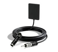 Bingfu Antenna Autoradio Radio Auto AM FM, Antenna Adesiva Parabrezza con Connettore DIN e Cavo 3 m, Adattatore ISO, Universale per Veicolo Camion SUV Ricevitore Autoradio