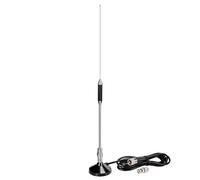 Bingfu Antenna CB Veicolare Camion Camper Auto 27MHz Base Magnetica PL259 e BNC Compatibile con Cobra Midland Uniden Maxon President Radio CB Mobile/Bobina di Rame Interna/Acciaio Inossidabile