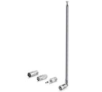 Bingfu Antenna Radio DAB FM Interni Telescopica Stilo 115 cm 75 Ohm Antenna Ricambio con 3 Adattatori per Casa Ricevitore AV Stereo Radiolina Radio Vintage Portatile Sintonizzatore Hi-Fi