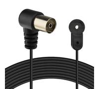 Bingfu Antenna Radio FM Interni Filo Cavo Antenna HiFi 75 ohm con Adattatore Femmina TV per HiFi Sintonizzatore Stereo Radio AM/FM