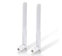 Bingfu Antenna Telecamera WiFi 6 dBi 2,4 GHz 5 GHz 5,8 GHz Bibanda Maschio RP-SMA Bianca per Scheda Rete Senza Fili Router WiFi Adattatore USB Vediocamera Sicurezza Monitor Videosorveglianza