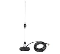 Bingfu Antenna VHF UHF Veicolare Auto Radio Mobile Doppia Banda 136-174 & 400-460 MHz, 39 cm, Base Magnetica, Connettore PL259, Cavo 5 m per Ricetrasmittente e Dispositivo di Comunicazione Amatoriale
