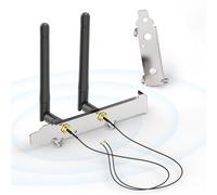 Bingfu Antenna WiFi 2,4 GHz 5,8 GHz 3dBi MIMO RP SMA Maschio Cavo 25cm da Prise