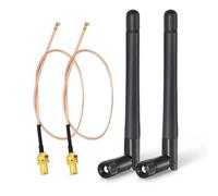 Bingfu Antenna WiFi 2,4GHz 5GHz Bibanda 3dBi Maschio RP-SMA, Cavo 30cm da Presa Micro Coassiale 0.3mm per Scheda di Rete PCIE PCI Express Mini Wireless Router WiFi Adattatore USB Telecamera Sicurezza