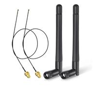 Bingfu Antenna WiFi 2,4GHz 5GHz Bibanda 3dBi Maschio RP-SMA, Cavo 30cm da Prise Micro Coaxiale 0.25mm per Scheda di Rete Wireless Intel M.2 NGFF Router WiFi Adattatore USB Telecamera IP Sicurezza