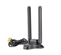 Bingfu Antenna WiFi 6E Base Magnetica, Antenna Tri-Banda 2.4/5.8/6 GHz 3 dBi RP-SMA con Cavo 2 m per Router Wi-Fi, Scheda di Rete Wireless PCIe, Adattatori USB, PC Desktop