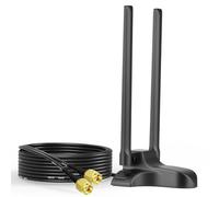 Bingfu Antenna WiFi Base Magnetica, Antenna Dual Band 2.4 GHz/5 GHz 3 dBi RP-SMA con Cavo 2 m per Router Wi-Fi, Scheda Wireless PCIe, Adattatore USB, PC Desktop