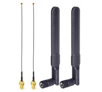 Bingfu Antenna WiFi Bibanda 2,4 GHz 5,8 GHz 8dBi Maschio RP-SMA, Cavo Prolunga 15cm da Presa Micro Coassiale 0.3mm per ESP32 Intel Scheda di Rete Wireless Mini PCI Express PCIE Router WiFi Laptop PC