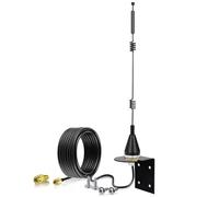 Bingfu Antenna WiFi Exterieur Bibanda 2.4GHz 5GHz RP-SMA e SMA Maschio 6dBi | Montaggio a Parete, Impermeabile, Cavo 3 m, per Router, Telecamera, Videocamera, Ripetitore, Monitor Energia , Camper, Barca