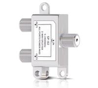 Bingfu Splitter Satellitare 2 Vie Sdoppiatore Ripartitore Antenna TV 2 Uscite Distributore di Segnale TV Switch SAT BK con Connettore F per Satellite TV FM DAB Radio e Sistemi via Cavo
