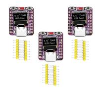 Binghe ESP32-C3 Modulo ESP32-C3 OLED Scheda di Sviluppo con 0.42" OLED Display e 2.4G WiFi Bluetooth 4MB Flash Interfaccia USB Type-C per Sviluppo IoT Compatibile con Arduino(3 Pezzi)