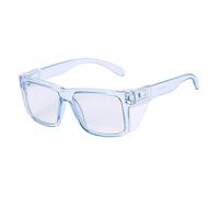 BINGKING ANSI Z87 Occhiali di sicurezza, UV400 fotocromatici con blocco della luce blu, protezioni laterali rimovibili, resistenti agli urti, per costruzioni, saldatura, lavorazione del legno