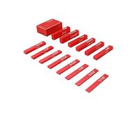 BINGNU 15 pz Blocchi di Installazione Calibro di Altezza Set Precisione in Alluminio Barre di Installazione Tavolo del Router Seghe Accessori 1/16 "La Lavorazione del Legno Set Up(Rot)