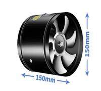 BINGNU Ventilatore da condotto, 4''6''8'' Tubo Cucina Wc La Di Scarico Feritoia La Di Scarico Aria Ventilazione Soffitto Booster Ventilatore La Di Scarico In Metallo per seminterrati, bagni(6inch)