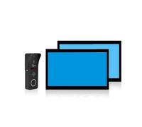 BINGNU Videocitofono, di videocitofono con campanello in metallo for la casa, telecamera for intelligente Tuya, monitor touch 1080P a 4 fili e 160°(10inchB 1v2 B)