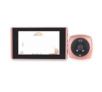 BINGNU Videocitofono, Spioncino video Telecamera spioncino Rilevazione movimento Monitor Campanello digitale Video-occhio Sicurezza Registrazione vocale(Metallic)