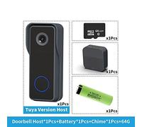 BINGNU Videocitofono, Tuya 2K Videocitofono IP65 Telecamera IP wireless esterna Sicurezza domestica intelligente Supporto videocitofono bidirezionale(Option 6)