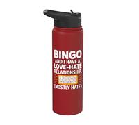 Bingo Amore Odio Relazione - Funny Bingo Stainless Steel Insulated Water Bottle