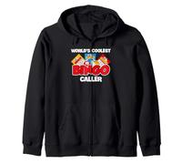 Bingo Caller World's Coolest Bingo Hall Gioco Night Humor Felpa con Cappuccio