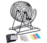 Bingo Game Kit, Bingo Chips Card Cage Set, Fun Entertainment Tabletop Board for Home Office School Birthday Gatherings, Classic Family Party Activity, 7,88 x 8,27 x 8,27 pollici