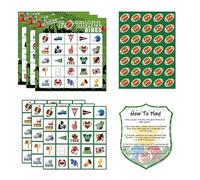 Bingo Game Set, Football Themed Bingo Cards For 24 Players, Fun Family Challenge Game, Kids, Teens, Parties, Classrooms, Holiday Fun Nights, Easy To Play, 6.57x6.77 In