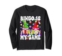 Bingo Is My Game Funny GNOME Saying for Crazy Bingo Lady Maglia a Manica