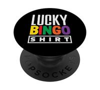 Bingo Lucky Player - Camicia da bingo per appassionati di bingo PopSockets PopGrip Adesivo