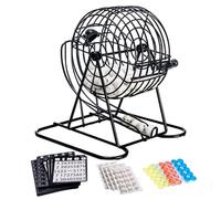 Bingo Machine Gage - Bingo Game Set | Gabbia Di Filo A Palla Di Bingo | Spinner Della Lotteria Manuale | Strumento Di Gioco Di Lusso Con Manico Confortevole, Rullo Di Numero Classico Per Il