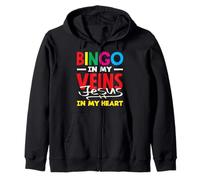 Bingo nelle Vene Gesù nella Mia Vita Cuore Felpa con Cappuccio
