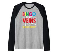 Bingo nelle Vene Gesù nella Mia Vita Cuore Maglia con Maniche Raglan