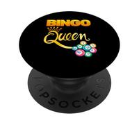 Bingo Queen Divertente Giocatore di Bingo Mamma Nonna Ragazze Donne PopSockets PopGrip Adesivo