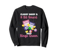 Bingo Queen Sassy Bingo Player Classy Gioco Umorismo Notturno Felpa