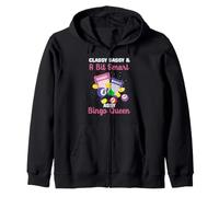 Bingo Queen Sassy Bingo Player Classy Gioco Umorismo Notturno Felpa con Cappuccio