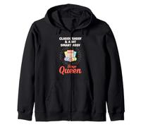 Bingo Queen Sassy Bingo Player Classy Gioco Umorismo Notturno Felpa con Cappuccio