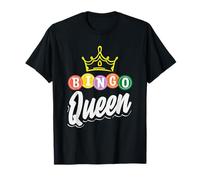 Bingo Regina Corona Colorato Giocatore di Bingo Maglietta