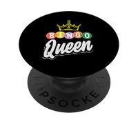 Bingo Regina Corona Colorato Giocatore di Bingo PopSockets PopGrip Adesivo