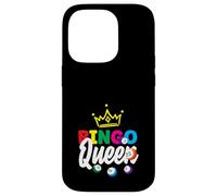 Bingo Regina Giocatore Divertente Corona Stile Colorato Custodia per iPhone 14 Pro