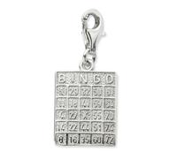 Bingo Scheda Ciondolo .925 Argento Sterling Click Su Amore La Vita