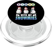 Bingo With My Snowmies Donne Uomini Divertente Bingo Pupazzo di Neve PopSockets PopGrip per MagSafe