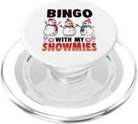 Bingo With My Snowmies Donne Uomini Divertente Bingo Pupazzo di Neve PopSockets PopGrip per MagSafe