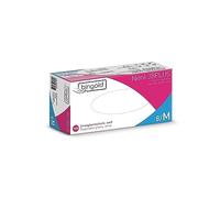 BINGOLD Guanti monouso in nitrile 35PLUS, bianchi, taglia M, 100 pezzi