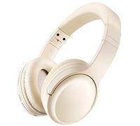 Bingozones SN-A2 Cuffie Bluetooth senza fili con microfono, leggere Bluetooth 5.3 On Ear Headset per la scuola, 20+ore di gioco, cuffie cablate portatili per viaggi, palestra - beige