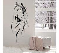 BINGQIAN Adesivi murali Animali Cavallo Adesivi murali in Vinile Rimovibili Adesivi murali Decorativi Animali Semplice Decorazione della Parete di Fondo della Camera da Letto del Soggiorno 41x102 cm
